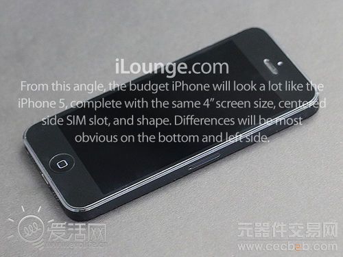屌丝版iPhone清晰图曝光 全塑料外壳专为中国定制0