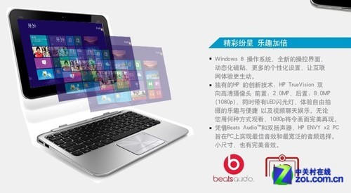 PC平板二合一 惠普Envy x2拆分电脑评测2