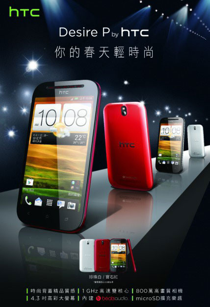 HTC Desire P/Q首度曝光 时尚大屏双核0
