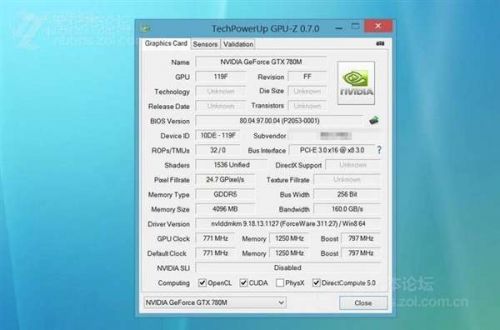 GeForce 700M系列显卡性能曝光 GTX780M领