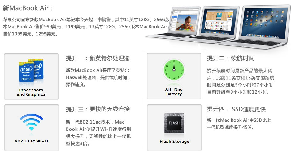 新MacBook Air：处理器升级续航变长