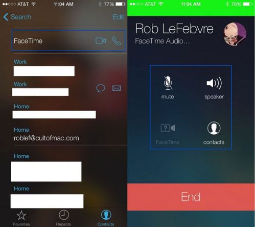 iOS 7测试版新Bug：国行设备FaceTime语音通话消失0