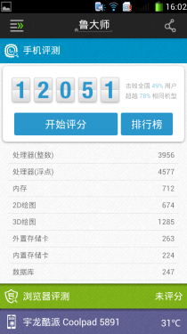   千元大屏智能机酷派5891评测7