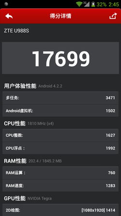 Tegra 4中兴Geek U988S上手玩32