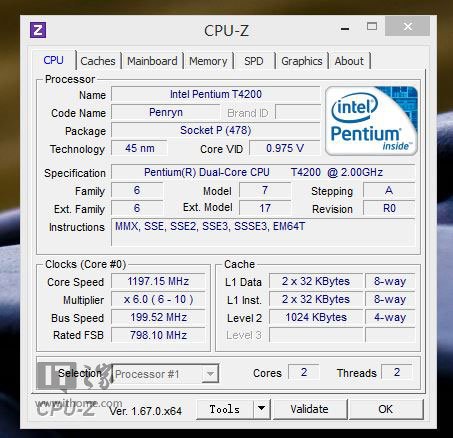 CPU检测工具:CPU-Z 1.67更新下载