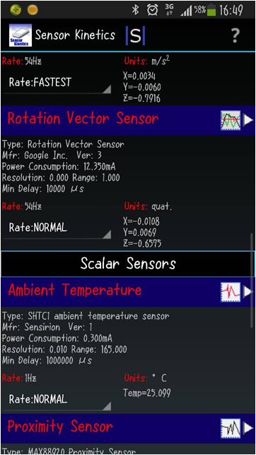 SAMSUNG GALAXY NOTEII 传感器测试