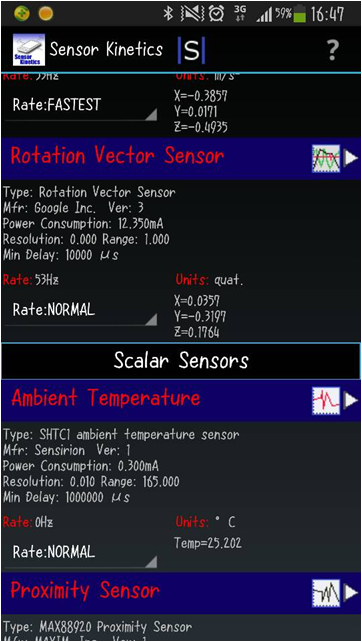 SAMSUNG GALAXY NOTEII 传感器测试