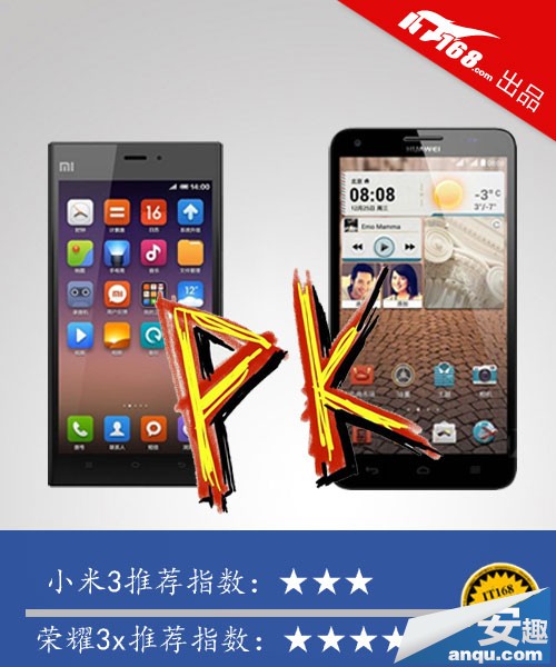 华为荣耀3X与小米3对比评测2