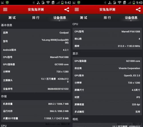 屏幕惊艳 酷派大观4 mini评测 8