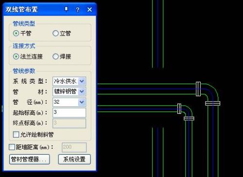 教程cad暖通:双线水管的考证上海模具设计师绘制图片