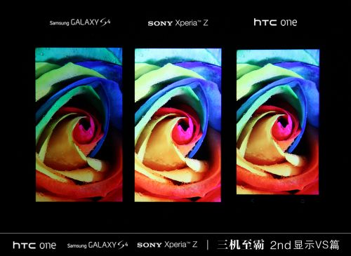 HTC One Galaxy S4 Xperia Z屏幕效果对比评测  7