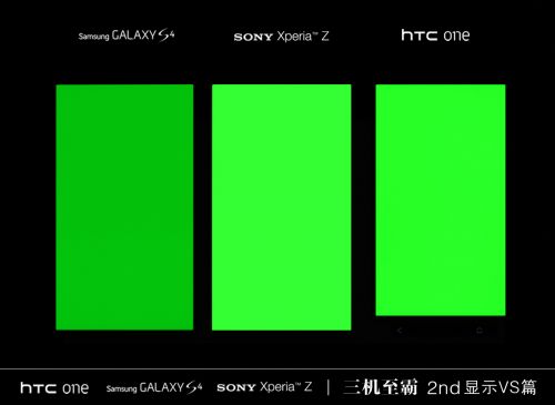 HTC One Galaxy S4 Xperia Z屏幕效果对比评测  8
