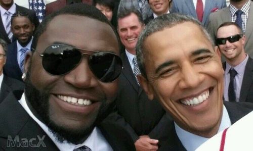 红袜队球星与奥巴马自拍 是三星营销阴谋