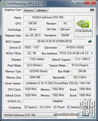 Galaxy GTX 760 Mini 评测 2