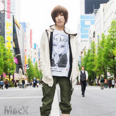 节操全无 乔布斯化身为<em>萌妹子</em> <em>成为</em>短袖装饰图