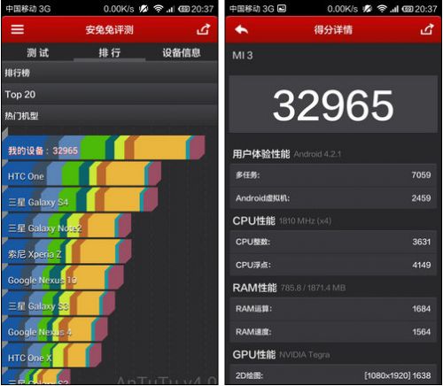 锤子手机T1/小米3评测对比：千元差价区别在哪儿？1