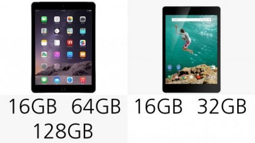苹果iPad Air 2和HTC Nexus 9规格对比2