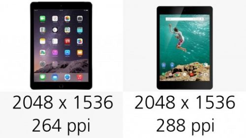 苹果iPad Air 2和HTC Nexus 9规格对比0
