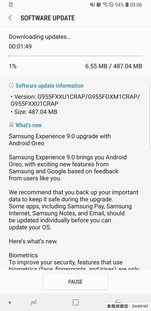 三星Galaxy S8终于推送安卓8.0:诸多新功能亮相1