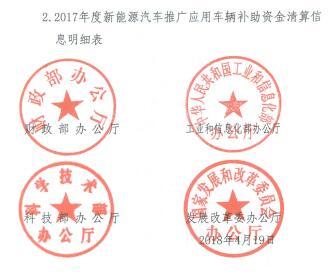 四部委启动2017及以前年度新能源汽车补贴申报3