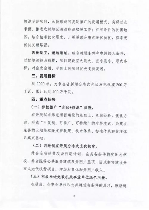 河北率先印发分布式光伏指导意见：今年指标为670MW2