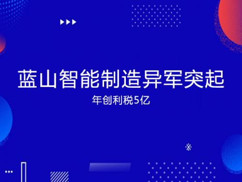 永州蓝山智能制造异军突起 年创利税5亿0