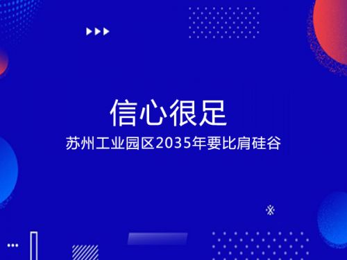 信心很足 苏州工业园区2035年要比肩硅谷0