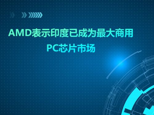 AMD表示印度已成为最大商用PC芯片市场0