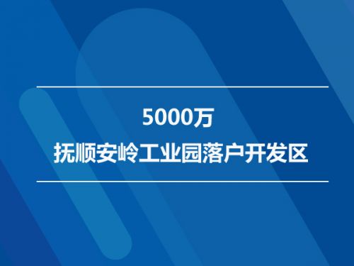 5000万 抚顺安岭工业园落户开发区0