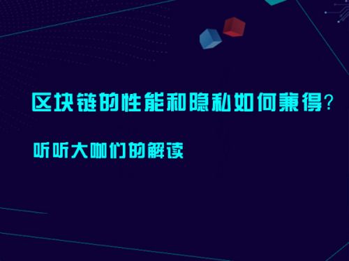 区块链的性能和隐私如何兼得？听听大咖们的解读0