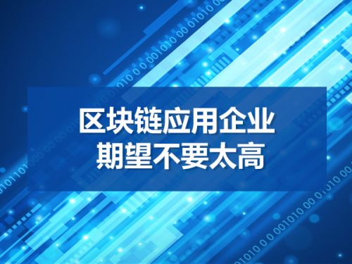 区块链应用企业 期望不要太高0
