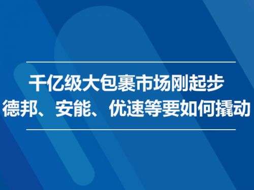千亿级大包裹市场刚起步  德邦、安能、优速等要如何撬动0