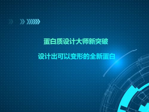 蛋白质设计大师新突破 设计出可以变形的全新蛋白0